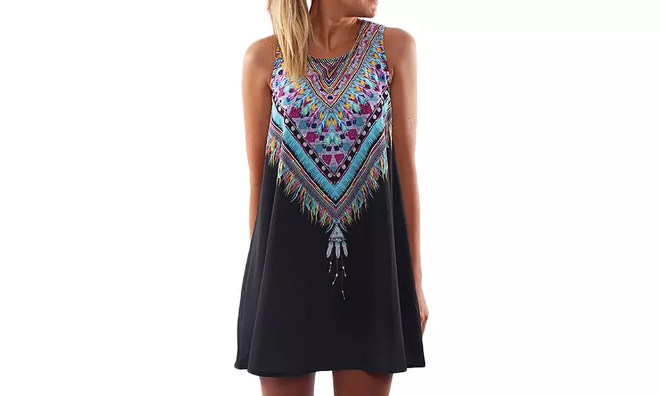 Aztec Pattern Dress (Size M) - Primary Image
