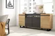 Sideboard mit LED-Elektrokamin in der Farbe nach Wahl - Second Medium