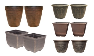 10-Piece Metallic Planter Bundle