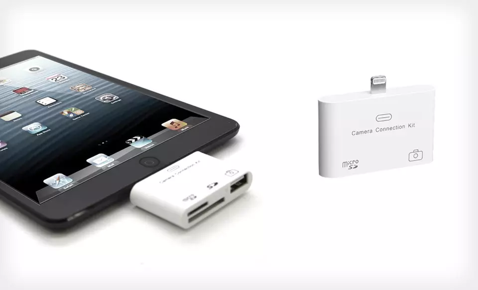 $7.99 for an Aduro Lightning Camera Connection Kit for iPad ($39.99 List Price). Free Returns. - Primary Image