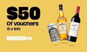 BoozeBud: 5 x $10 Credit