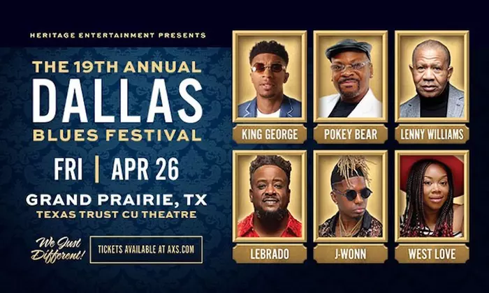 The 19th Annual Dallas Blues Festival W/ King George, LeBrado , Pokey Bear, Lenny Williams, J'Wonn, & More on April 26 at 8 p.m. - Primary Image