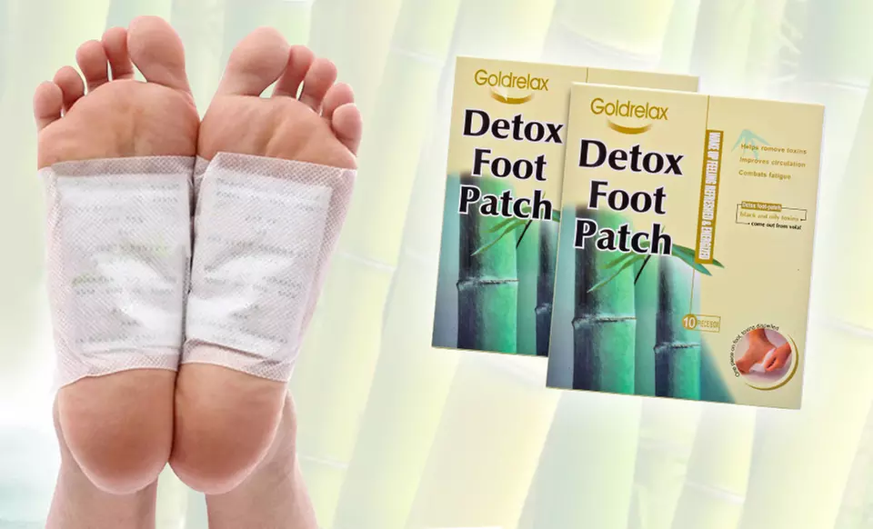 Two 10-Count Packs of Goldrelax Japanese Foot Detox Patches - Primary Image