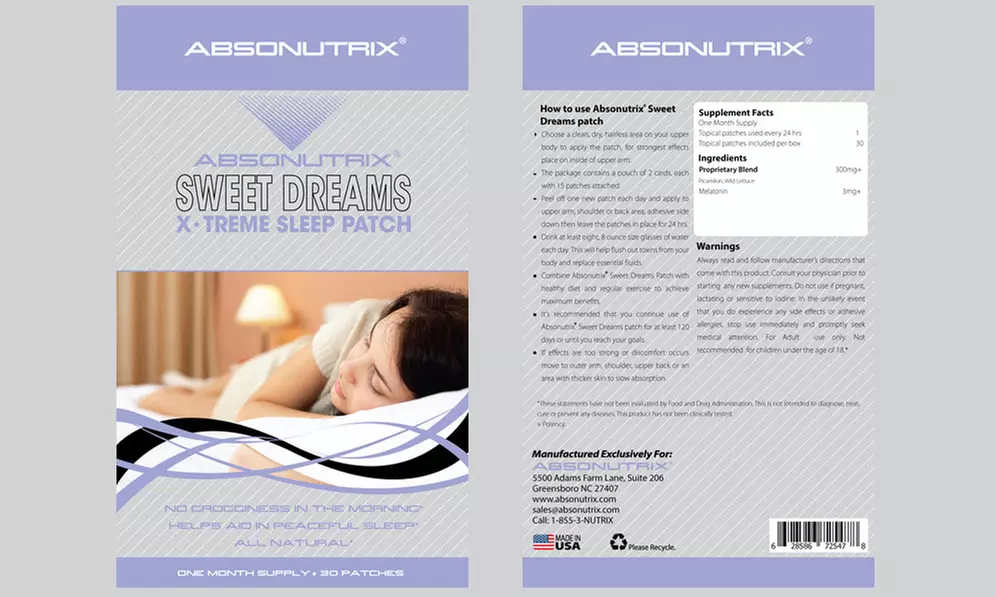 30-Day Supply of Sweet Dreams X-Treme Sleep Aid Patches - Second Medium