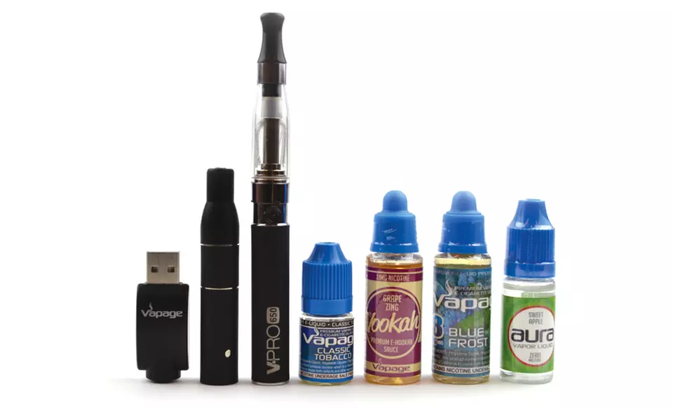 Vapage VPro Vaporizer Kit with eLiquid and Dry Herb Attachment - Second Medium