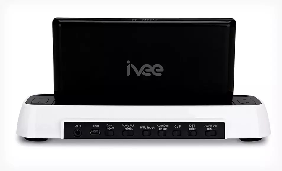 $45.99 for an ivee Flex Voice-Activated Alarm Clock in White ($69.99 List Price) - Second Medium
