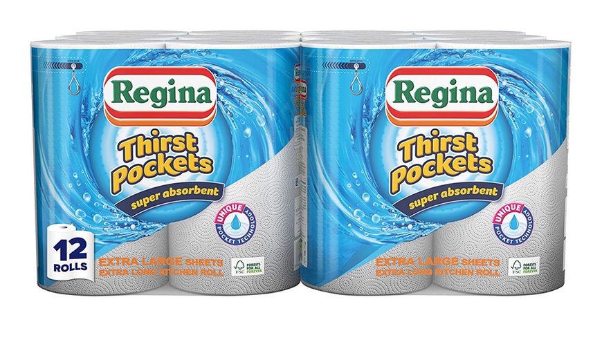 Image 2: 12 or 24 Regina Kitchen Towel Rolls