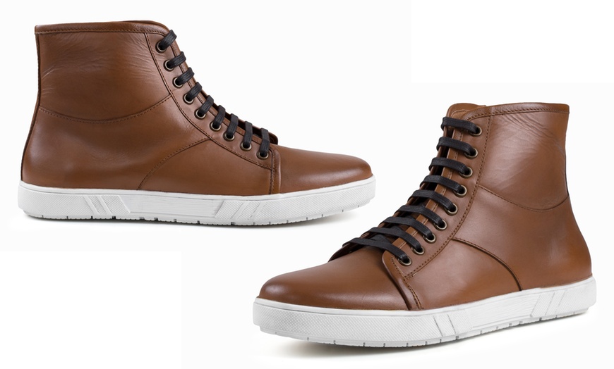 Image 7: Redfoot Men's Leather High Tops