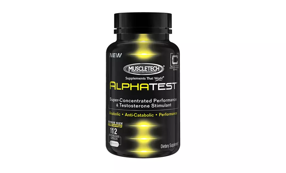 Bottle of MuscleTech AlphaTest Testosterone Booster - Primary Image
