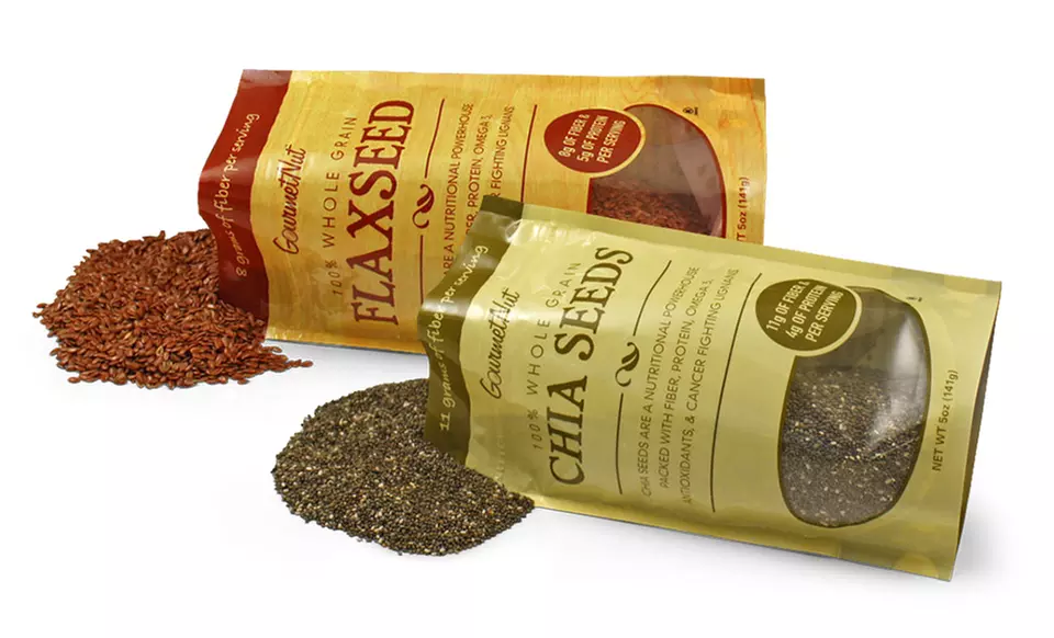 6-Pack of Gourmet Nut Chia and Flax Seeds - Second Medium