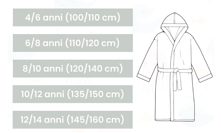 Image 2: Accappatoio bambino in spugna 100% cotone 