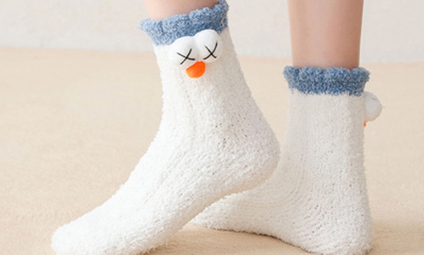 Image 5: Four or Five Pairs Coral Fleece Socks