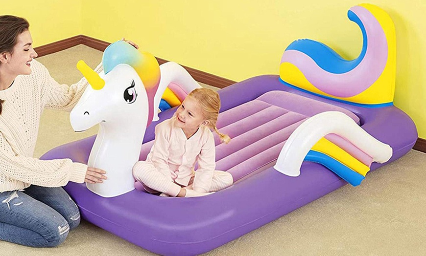 Image 9: Bestway Unicorn Designed Children's Air Bed