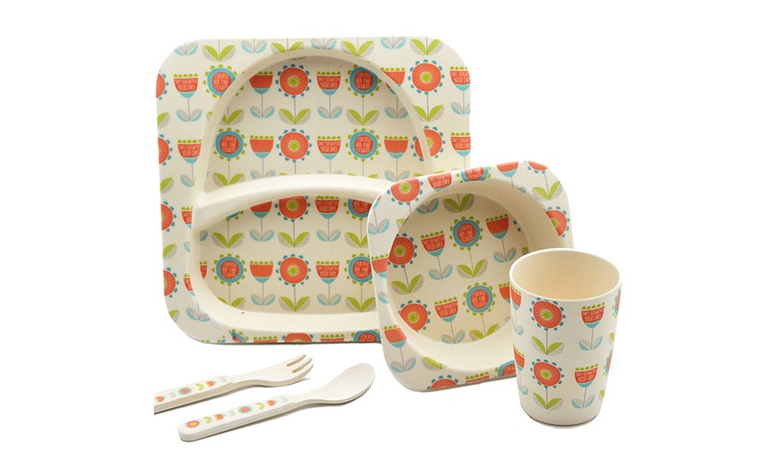 Image 7: Kids' 5-Piece Bamboo Dinner Set