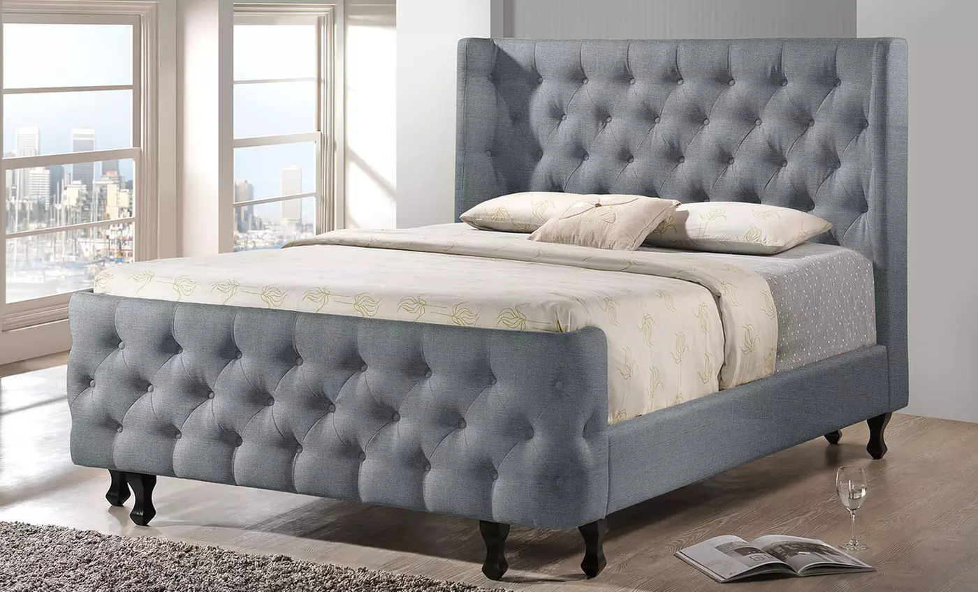 Francesca Fabric Platform Beds with Curved Feet from $799.99–$899.99 - Second Medium