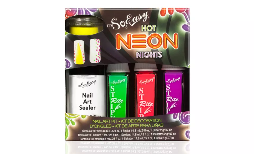 It's So Easy Hot Neon Lights Nail Art Kit - Primary Image