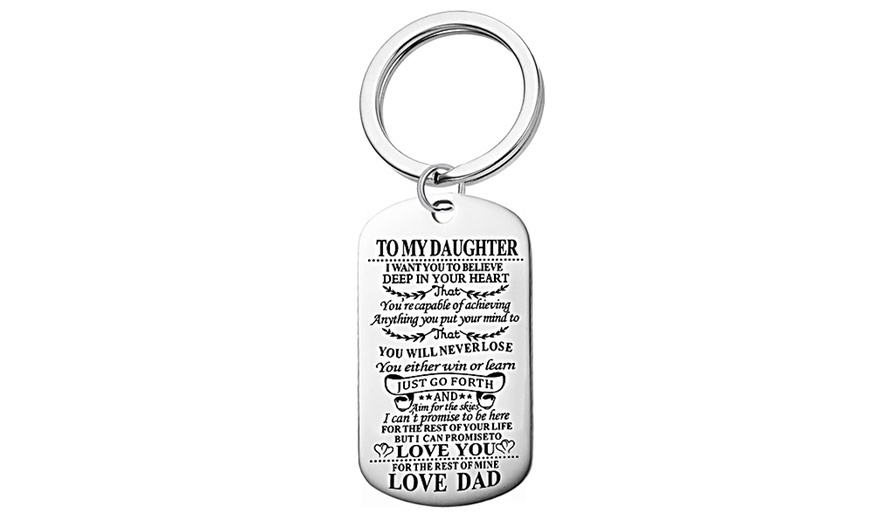 Image 4: To Son or Daughter Keychain or Necklace