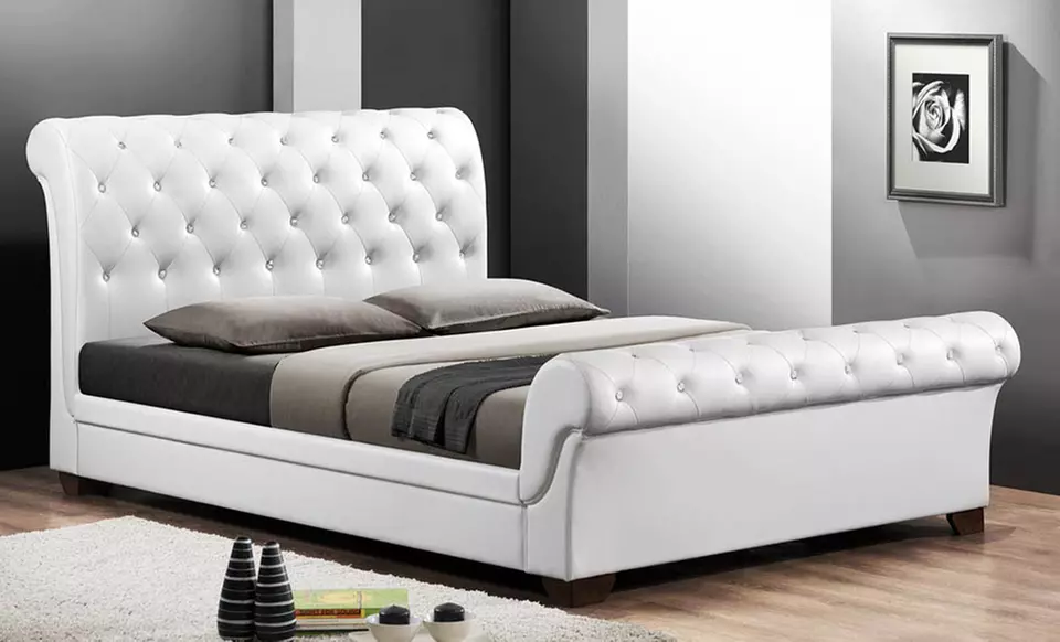 Contemporary Upholstered Queen-Sized Platform Beds. Multiple Styles Available from $429.99–$539.99﻿ - Primary Image