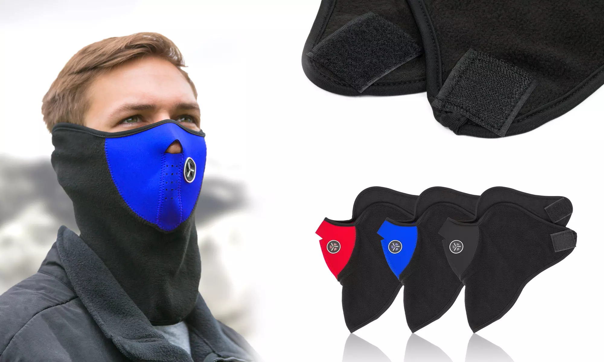 3-Pack of Unisex Neoprene Winter Masks - Primary Image