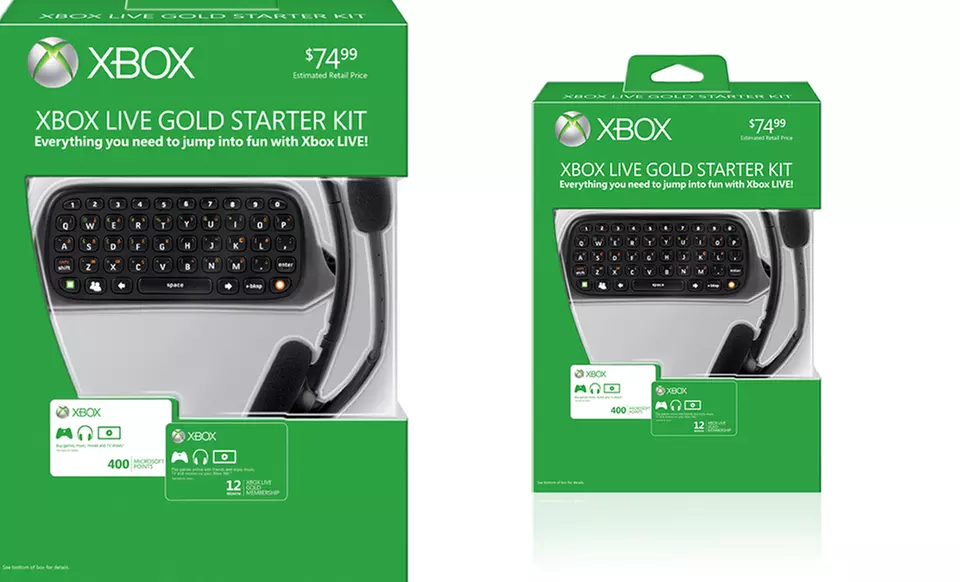12-Month Xbox 360 Live Gold Starter Kit with Wired Headset and 400 Microsoft Points - Primary Image