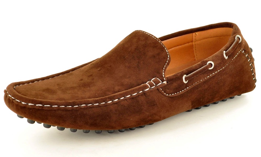 Image 40: Men's Faux Suede Casual Loafers