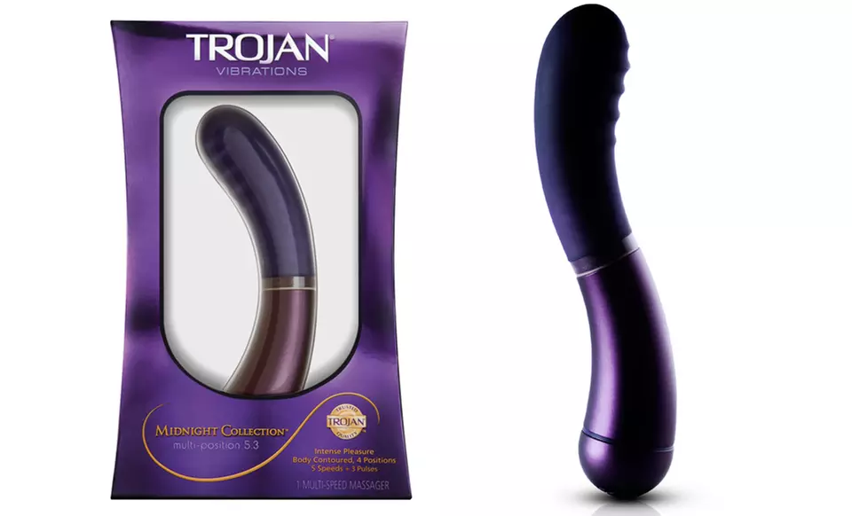 Trojan Midnight Collection Multi-Position 5.3 Vibrator﻿   - Primary Image