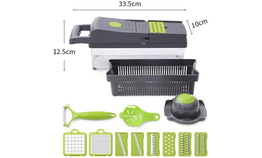 Image 9: 14-in-1 Kitchen Multifunctional Vegetable Food Slicer Chopper Cutter