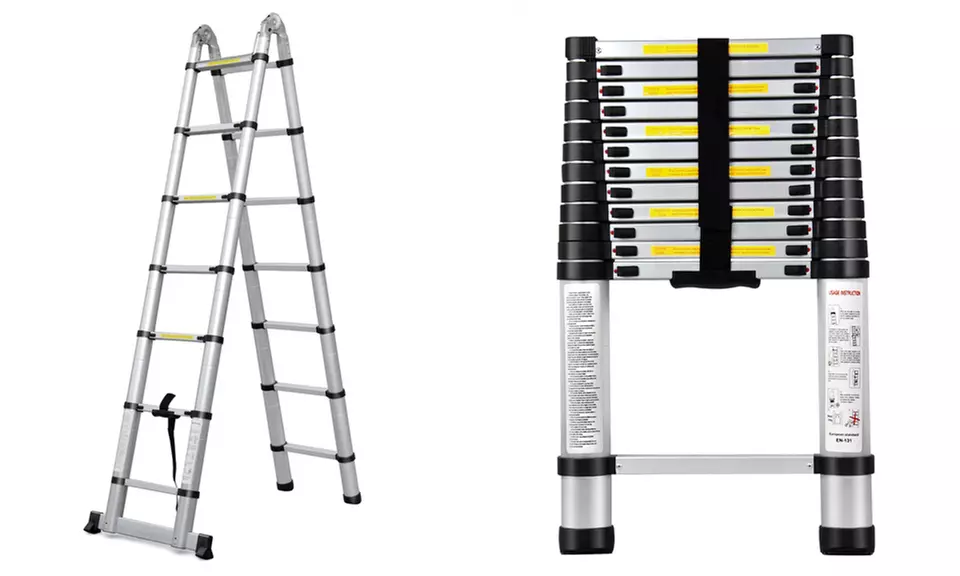 Teleskopleiter aus Aluminium mit der Länge nach Wahl - Second Medium