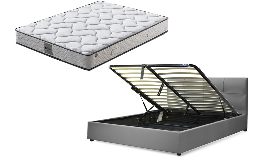 Image 4: Lit coffre Venise Simili cuir, matelas ''Cosmos'' en option