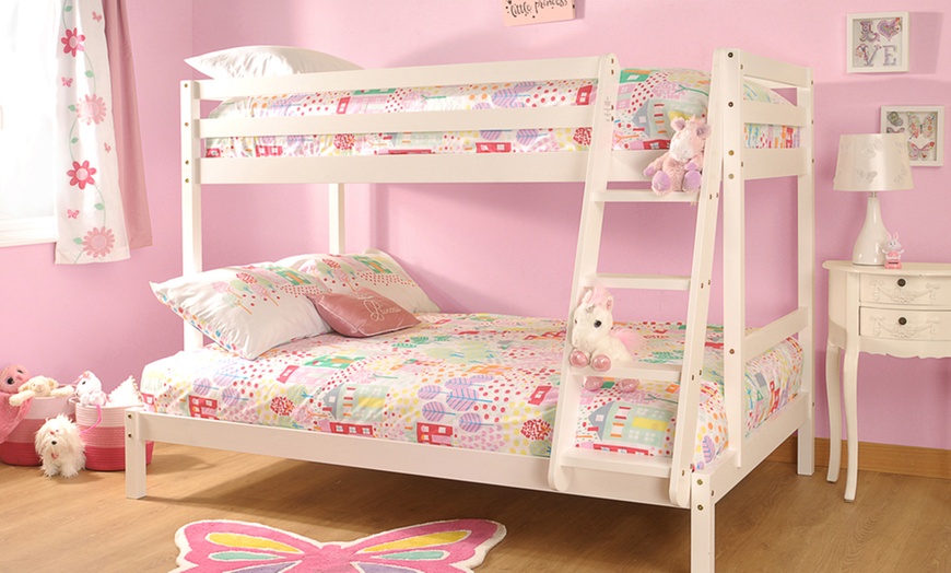 Image 6: Solid Pine Triple Bunk Bed with Optional Mattresses