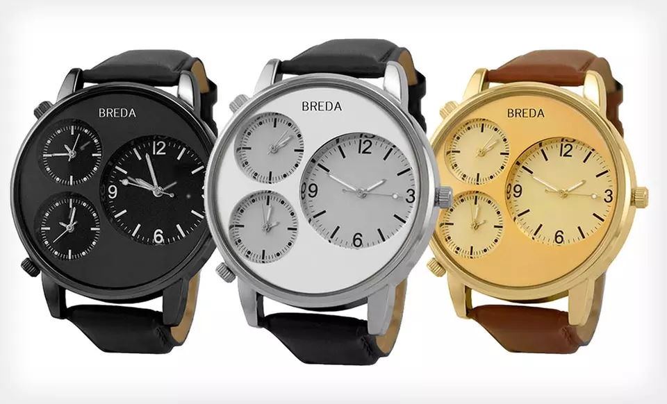 Breda Men's Mitchell Watch with Leather Band. Multiple Options Available. Free Returns. - Primary Image