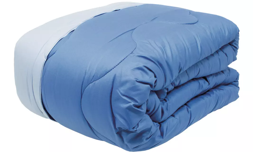 Trapunta invernale in morbida microfibra bicolore, tinta unita