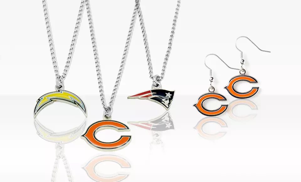 NFL Necklace and Earrings Set. Multiple Teams Available. Free Returns. - Primary Image