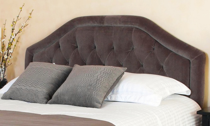 Diamond-Tufted Fabric Headboard | Groupon Goods