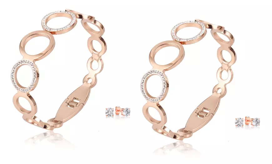 Image 3: Armband en oorbellen versierd met Swarovski®-kristallen