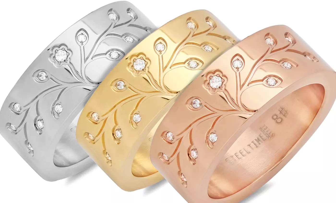 Tree of Life Ring in Stainless Steel, 18K Gold-Plating, or 18K Rose Gold-Plating - Primary Image