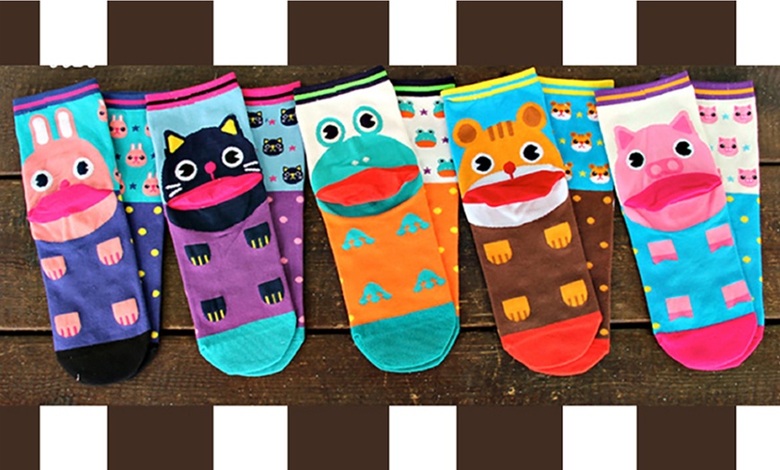 Image 3: 5-Pack of Novelty Cartoon Socks