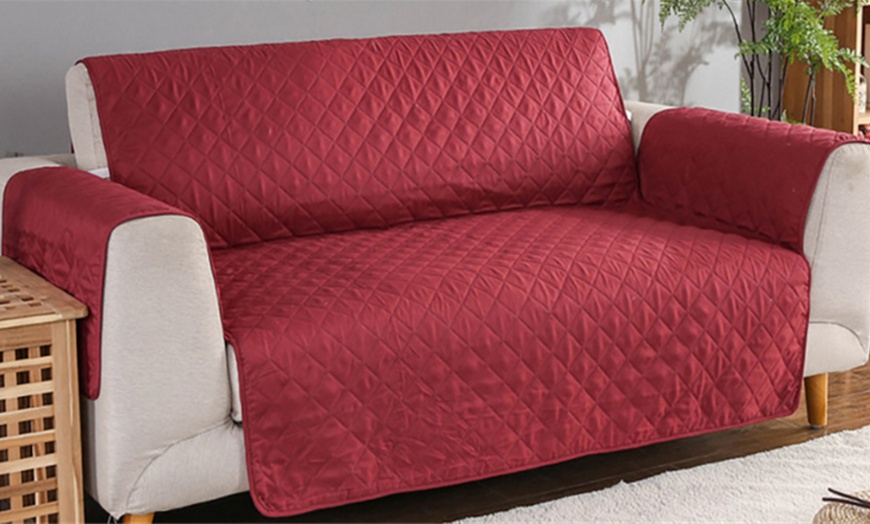 Image 9: Waterproof Quilted Sofa Cover