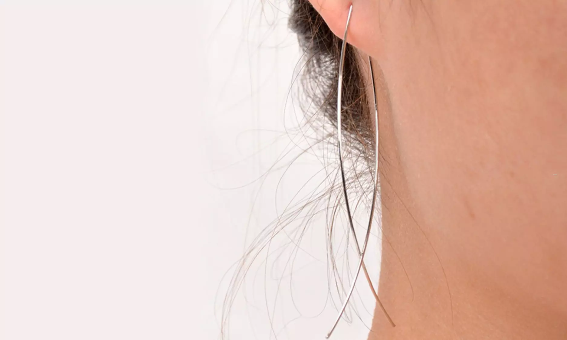 1x oder 2x Durchzieh-Ohrringe in Gold oder Silber - Second Medium