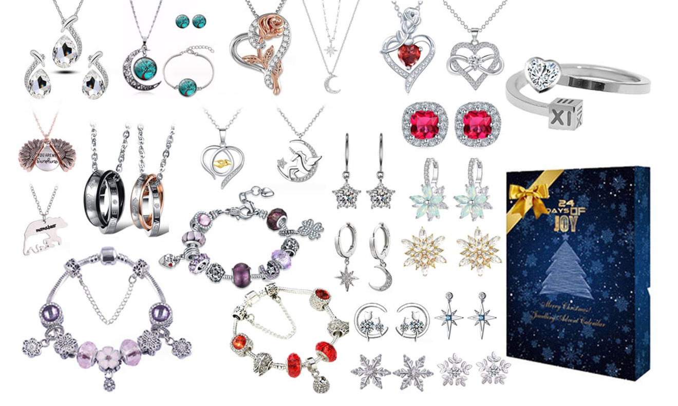 Heart Ring Jewellery with Swarovski® Crystals 24-Day Calendar