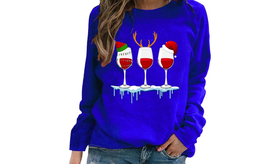 Image 4: Christmas Wine Glass Jumper