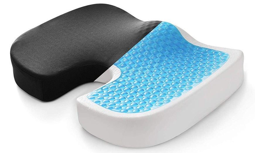 Image 3: Memory Foam Gel Seat Cushion