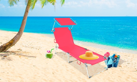 1 o 2 sdraio reclinabili con parasole, disponibili in 3 colori