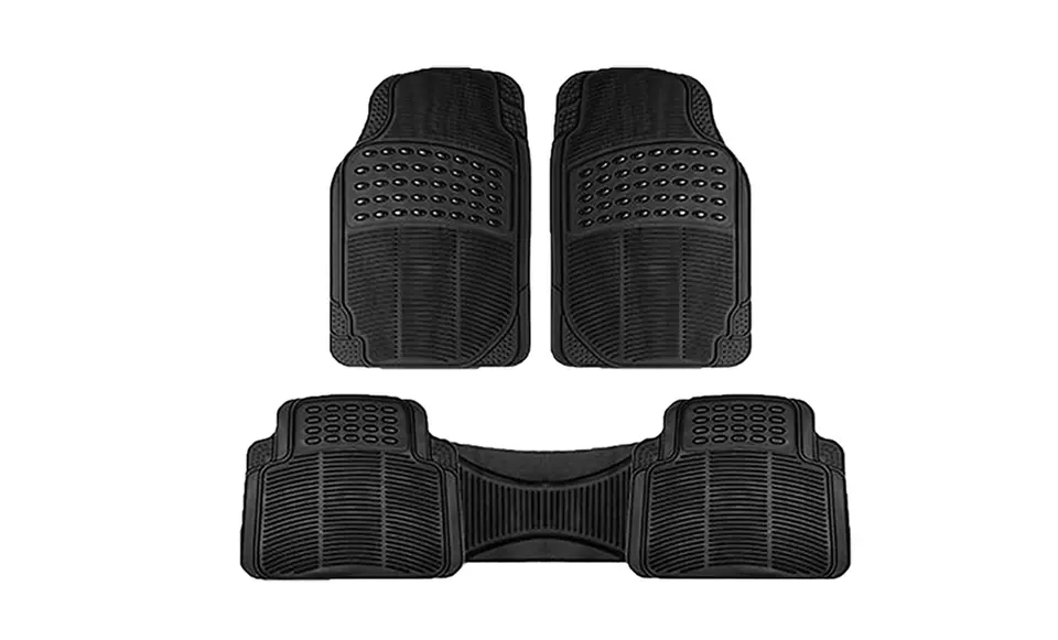 3- or 4-Piece Set of Durable Rubber Vehicle Floor Mats - Second Medium