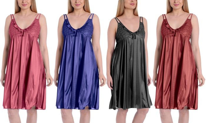 women's satin nightgowns