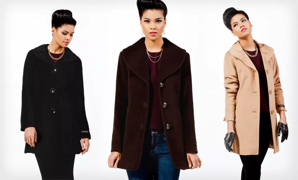 $69 for an Ellen Tracy Angora Wool Coat (Up to $460 List Price). Multiple Options Available. Free Shipping and Returns. - Primary Image