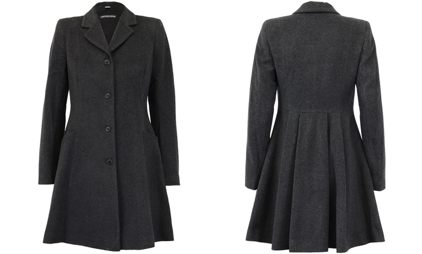 Image 2: Women's Wool Fit and Flare Coat