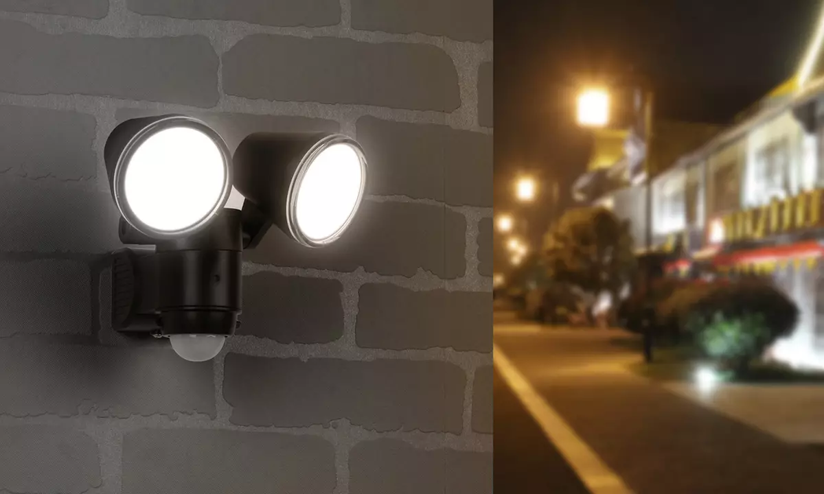 Link2Home Motion Sensor LED Dual Head Flood Light - 220 Lumen - Primary Image
