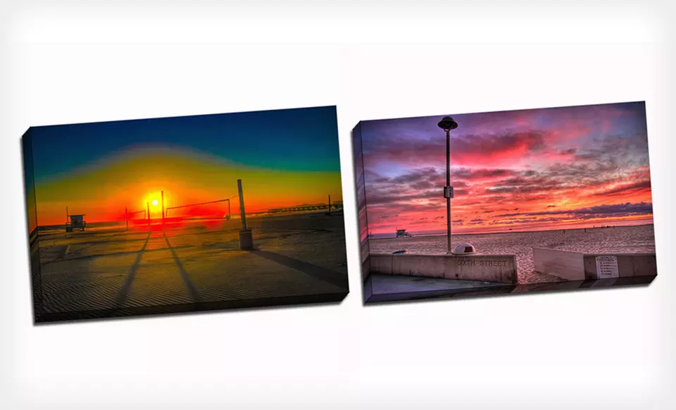 $59.99 for a Beach Sunset Canvas Print by Alex Smith ($193 List Price). 19 Options Available. Free Shipping and Returns. - Second Medium