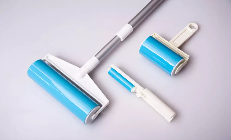 Bundle of Sticky Lint Rollers with Large Roller, Regular Roller, and Mini Roller. Free Returns.  - Primary Image